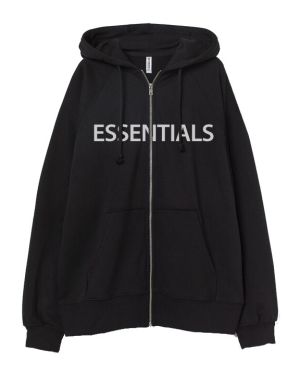 Essentials Oversized Zip Up Hoodie