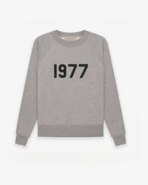 Essentials Crewneck 1977 Dark Gray Sweatshirt