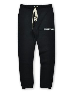 New Essentials Graphic Black Sweatpants