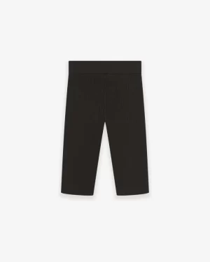 Womens Knit Rib Sport Short – Black