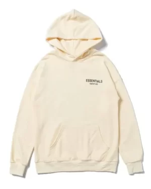 New Beige Oversized Essentials Star Hoodie