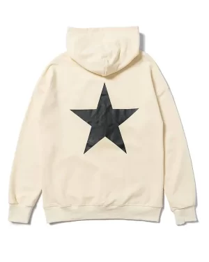 New Beige Oversized Essentials Star Hoodie