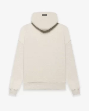 Essentials Fleece Zip Up Beige Hoodie