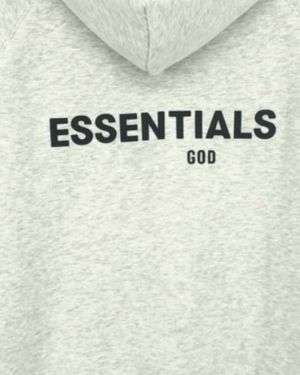 Essentials Fleeces Thick Light Gray Hoodie