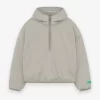 Essentials Nylon Filled Half zip Hoodie – Gray