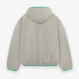 Essentials Nylon Filled Half zip Hoodie – Gray
