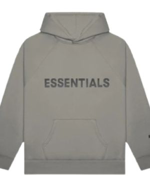 Essentials Cotton Cement Hoodie Size Hoodie Grey