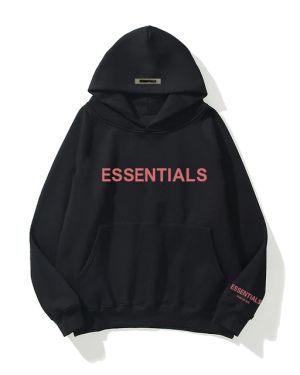 Black Oversized Latest Essentials Hoodie